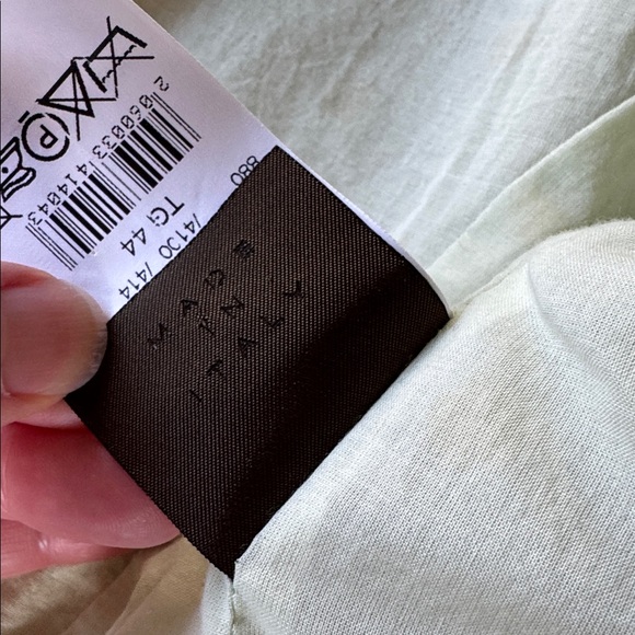 Visconf Italian leather moto jacket silk trim soft sage green EUC size M - Picture 8 of 16